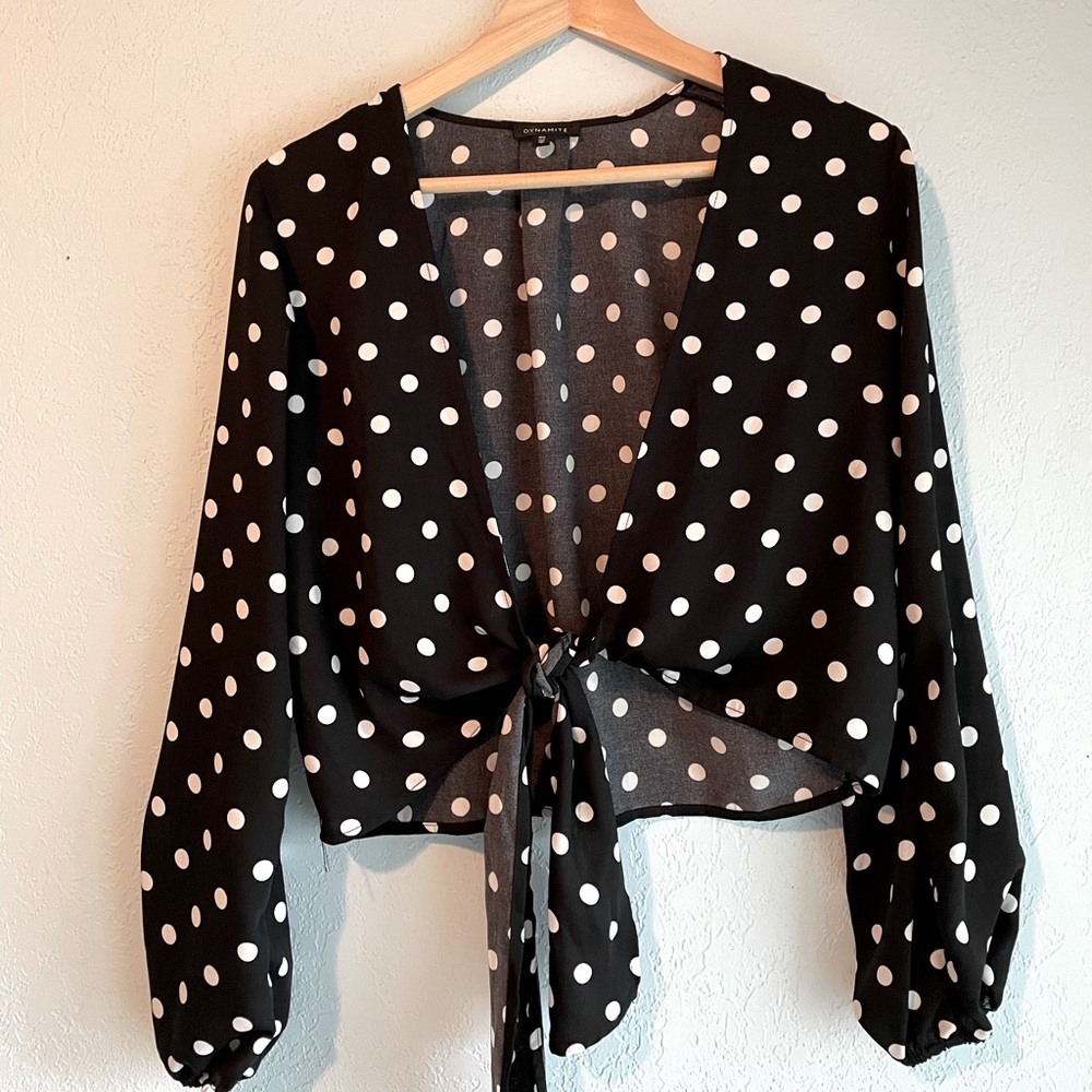 Dynamite Tie-Front Top